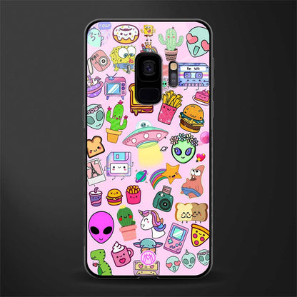 alien stickers studio glass case for samsung galaxy s9 image