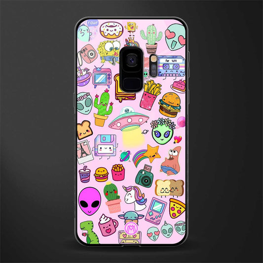 alien stickers studio glass case for samsung galaxy s9 image
