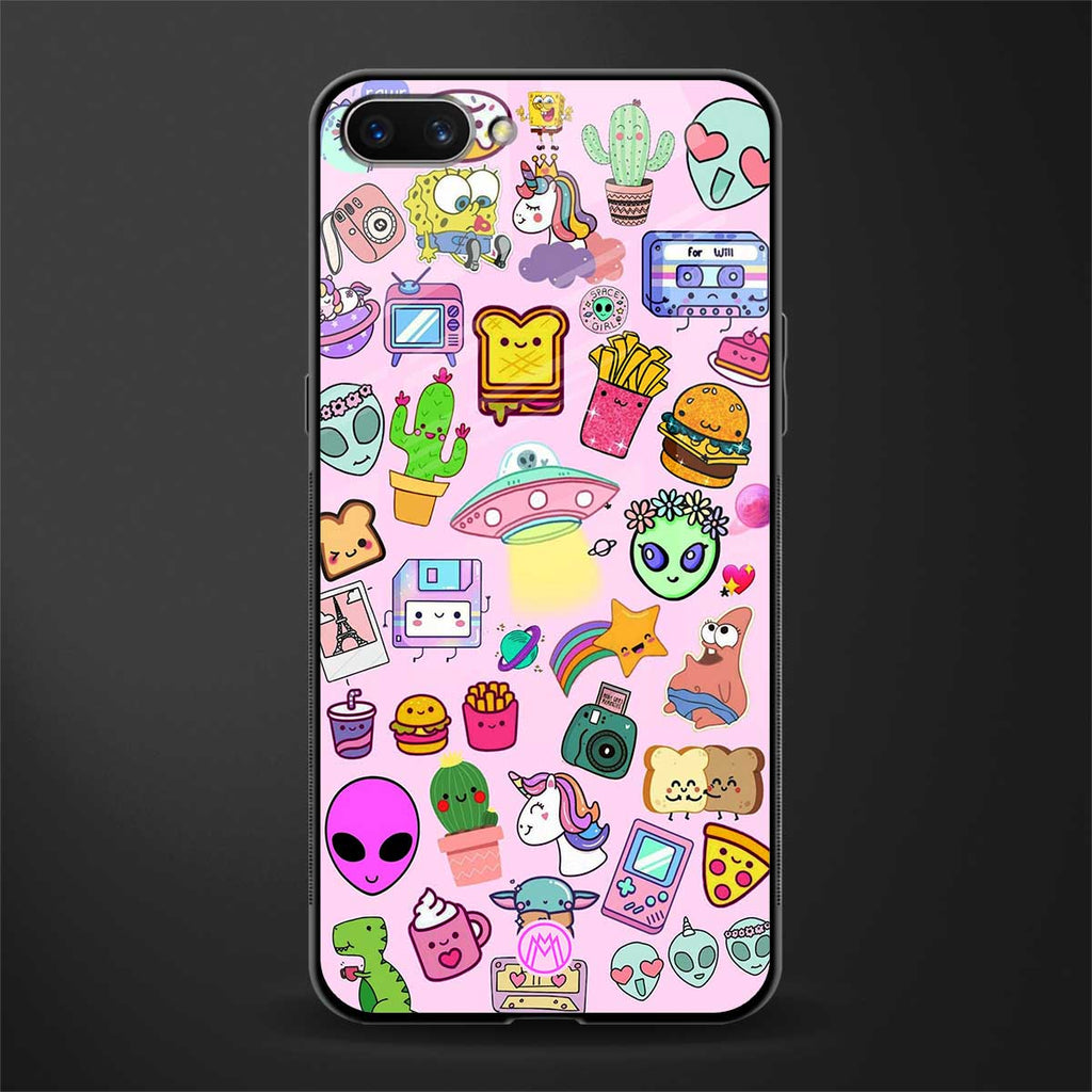 alien stickers studio glass case for realme c1 image