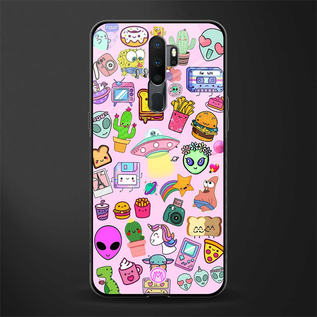 alien stickers studio glass case for oppo a9 2020 image