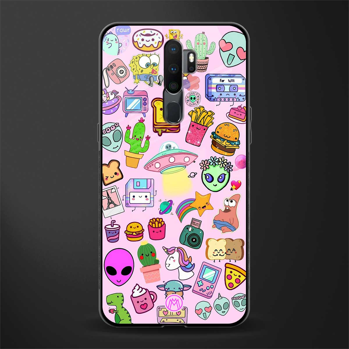 alien stickers studio glass case for oppo a9 2020 image
