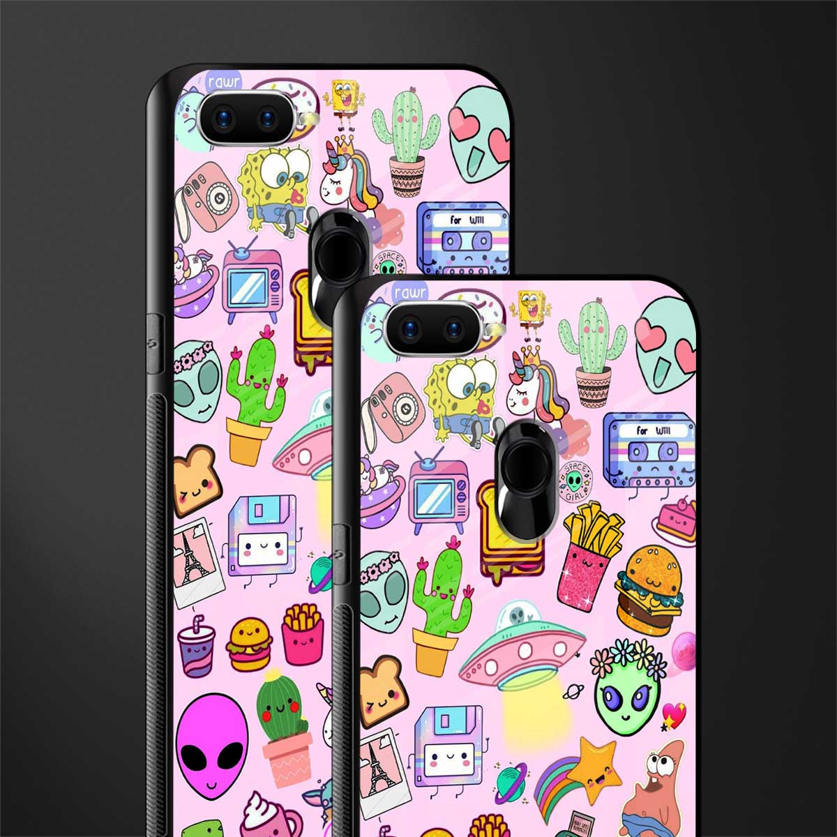 alien stickers studio glass case for oppo a5s image-2