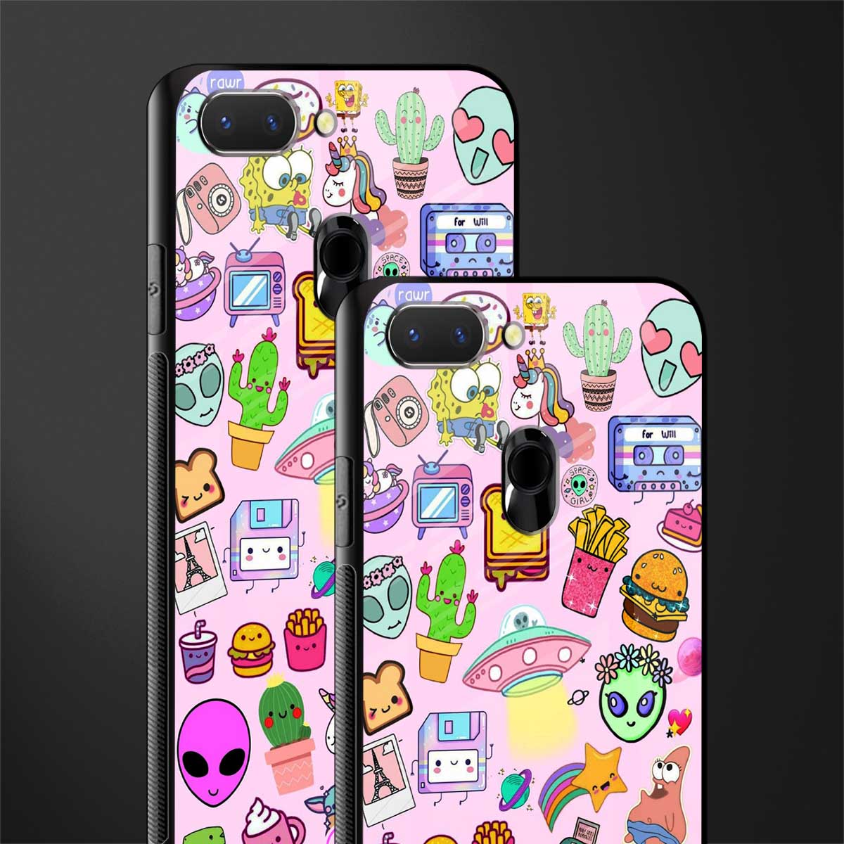 alien stickers studio glass case for oppo a5 image-2