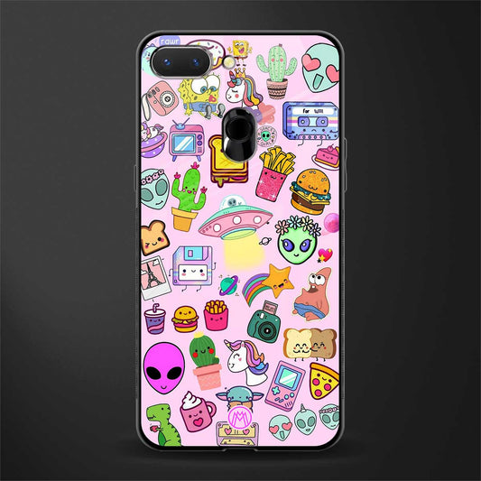 alien stickers studio glass case for oppo a5 image