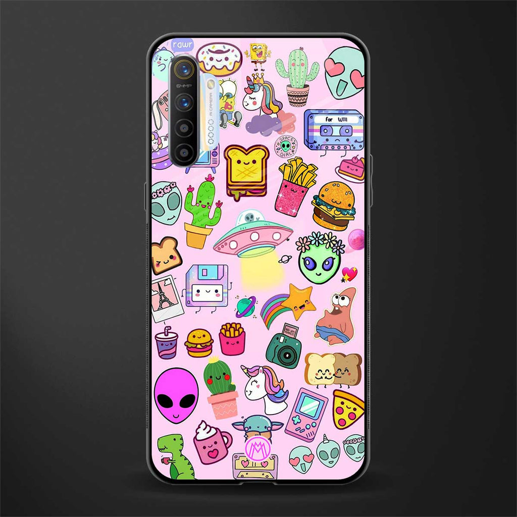 alien stickers studio glass case for realme xt image