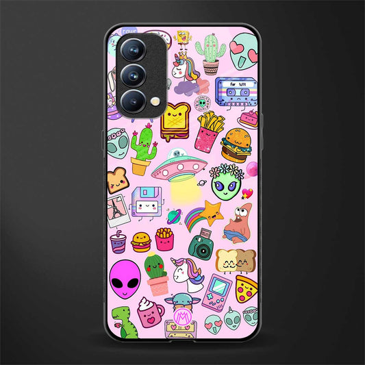 alien stickers studio glass case for oppo f19 image