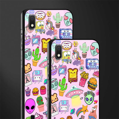 alien stickers studio glass case for samsung galaxy a10 image-2