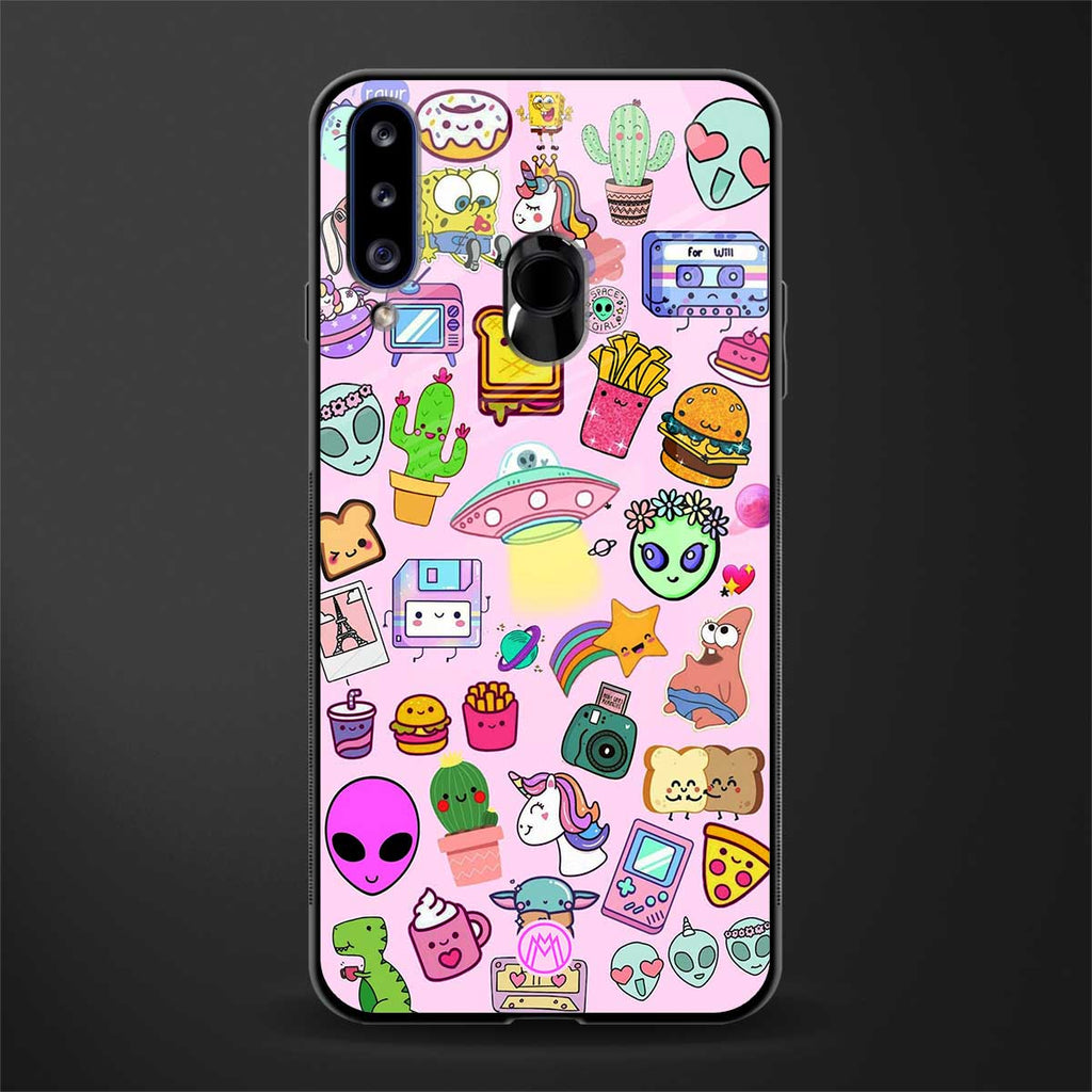 alien stickers studio glass case for samsung galaxy a20s image