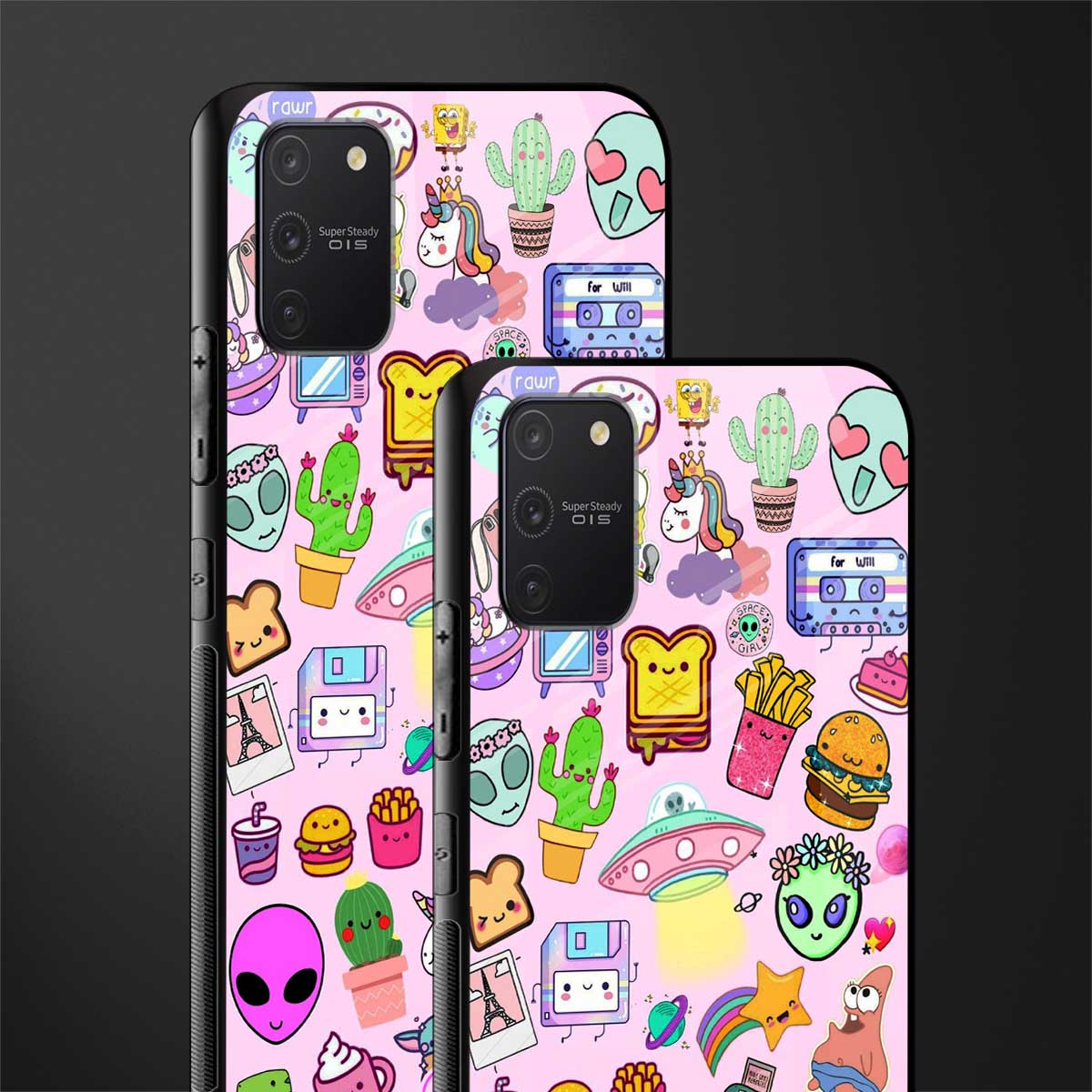 alien stickers studio glass case for samsung galaxy a91 image-2