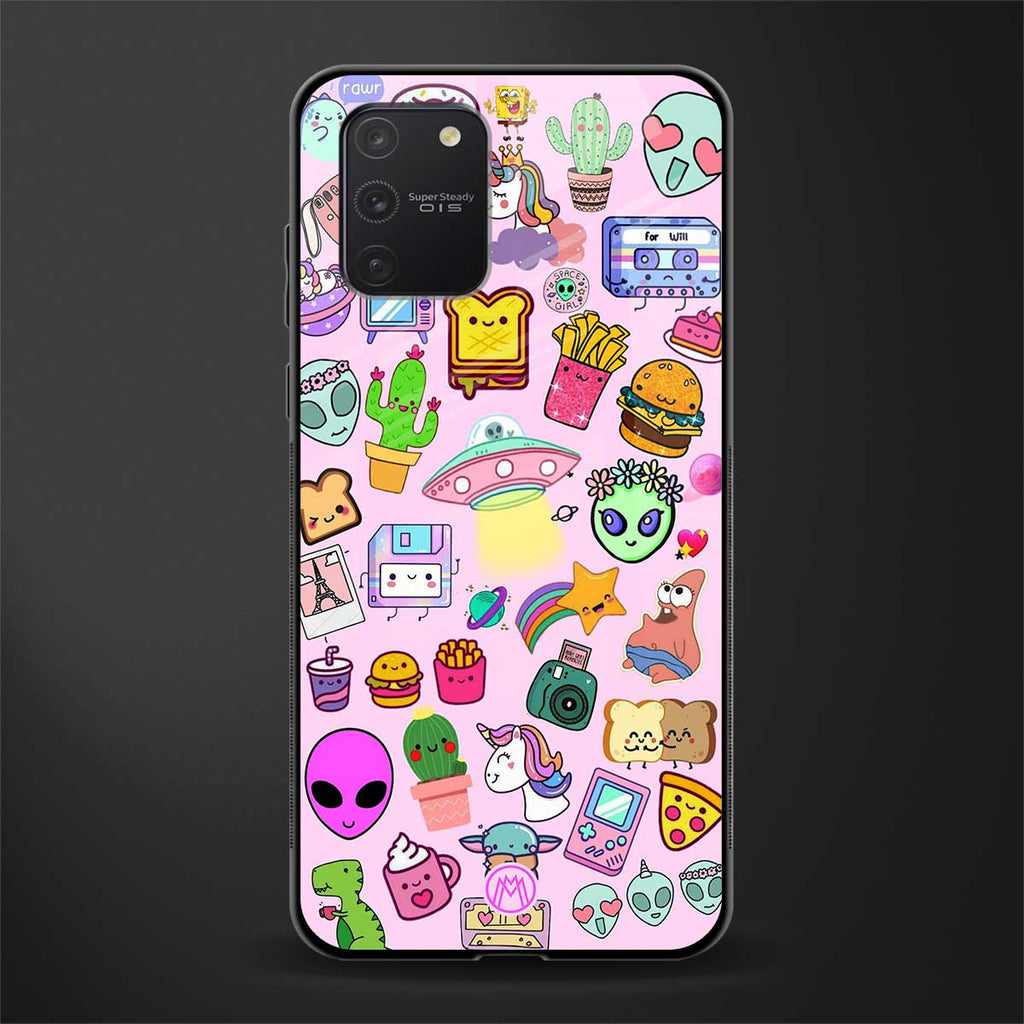 alien stickers studio glass case for samsung galaxy s10 lite image