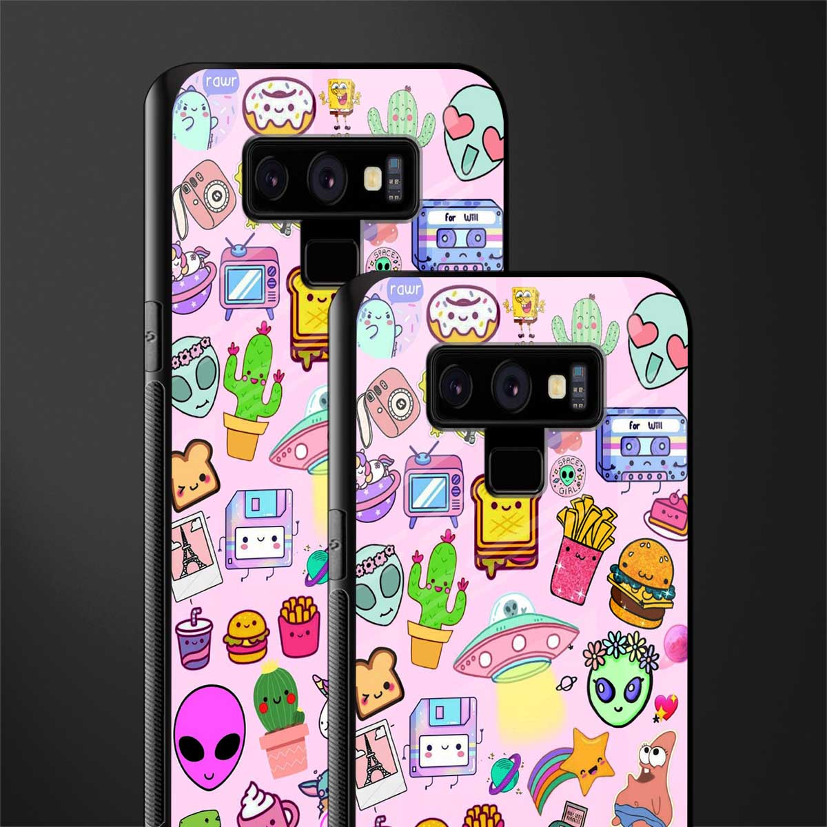 alien stickers studio glass case for samsung galaxy note 9 image-2