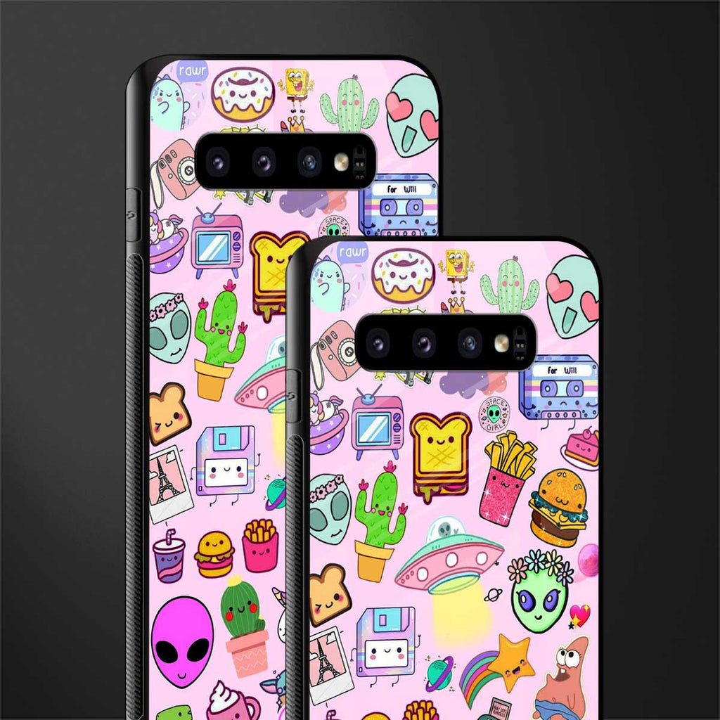 alien stickers studio glass case for samsung galaxy s10 image-2