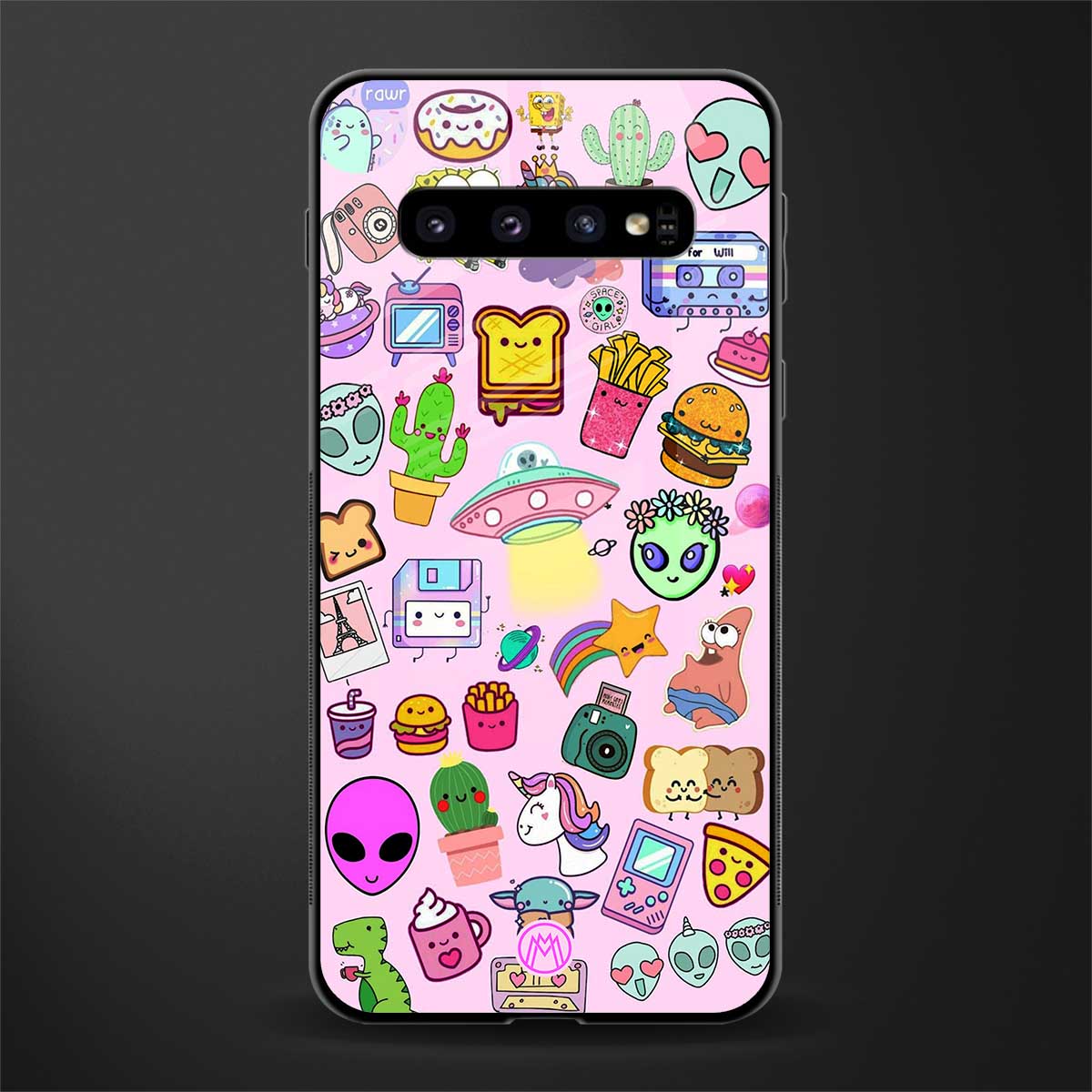 alien stickers studio glass case for samsung galaxy s10 plus image