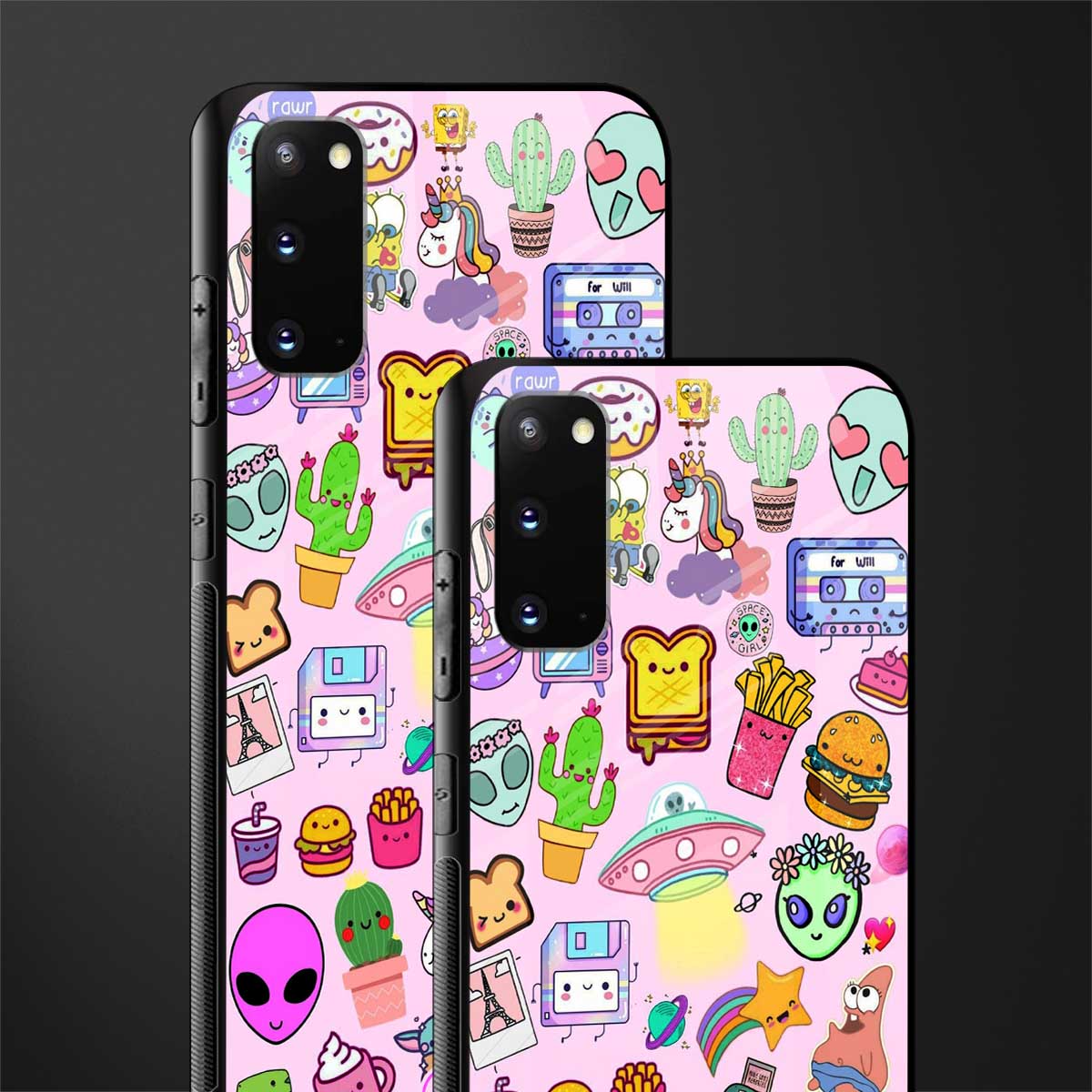 alien stickers studio glass case for samsung galaxy s20 image-2