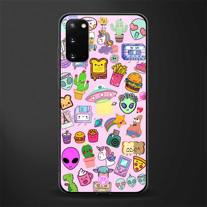 alien stickers studio glass case for samsung galaxy s20 image