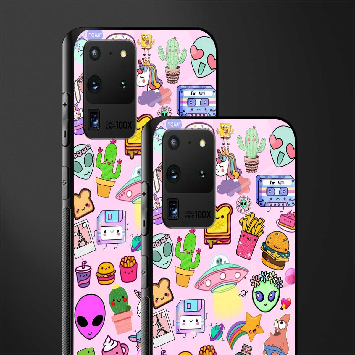 alien stickers studio glass case for samsung galaxy s20 ultra image-2