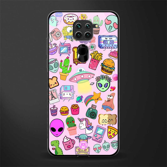 alien stickers studio glass case for redmi note 9 image