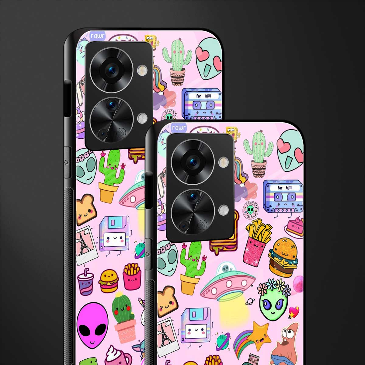 alien stickers studio glass case for phone case | glass case for oneplus nord 2t 5g