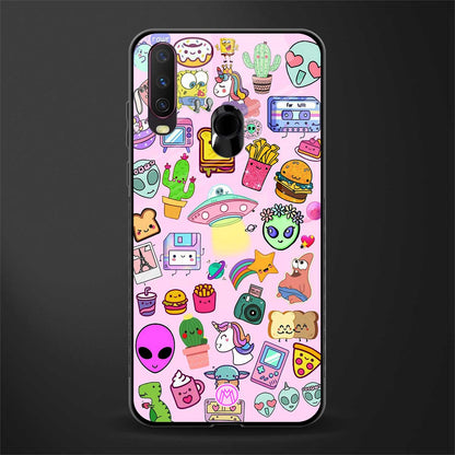 alien stickers studio glass case for vivo y15 image