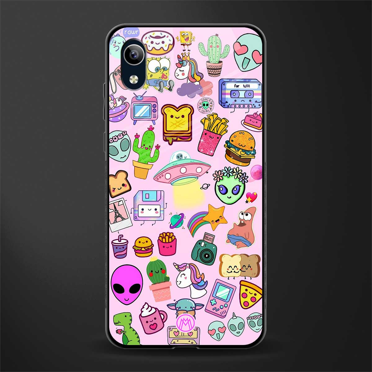alien stickers studio glass case for vivo y91i image