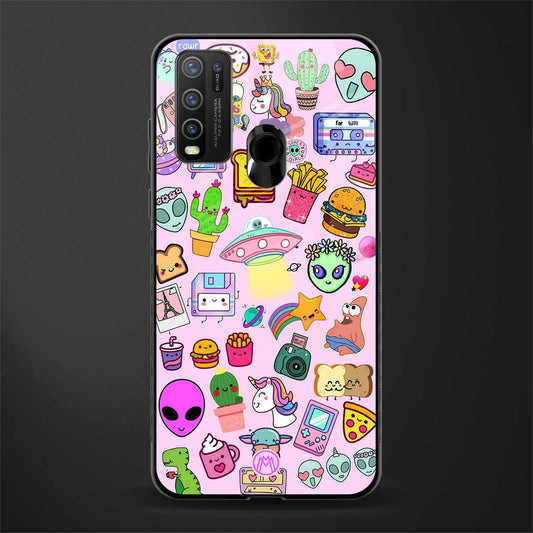 alien stickers studio glass case for vivo y50 image