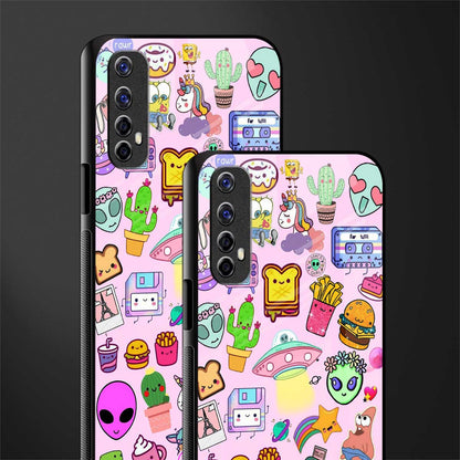 alien stickers studio glass case for realme 7 image-2