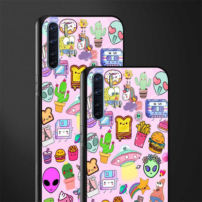 alien stickers studio glass case for oppo f15 image-2