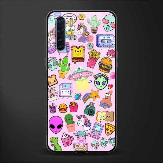 alien stickers studio glass case for oppo f15 image