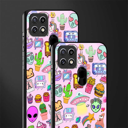 alien stickers studio glass case for oppo a15s image-2