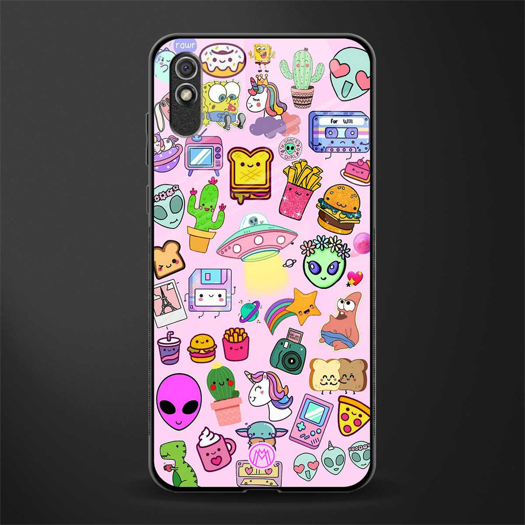 alien stickers studio glass case for redmi 9i image