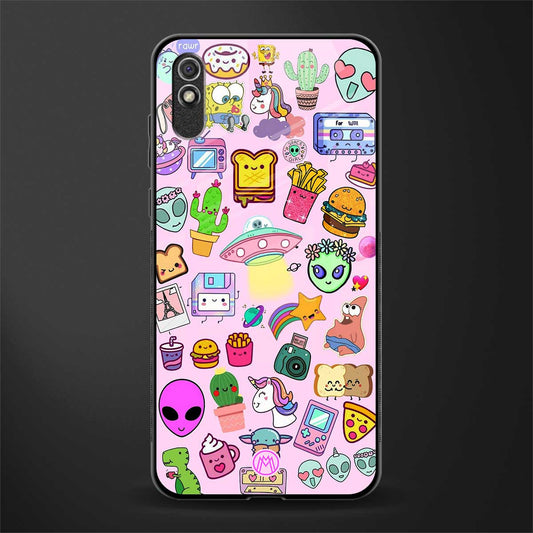 alien stickers studio glass case for redmi 9a image