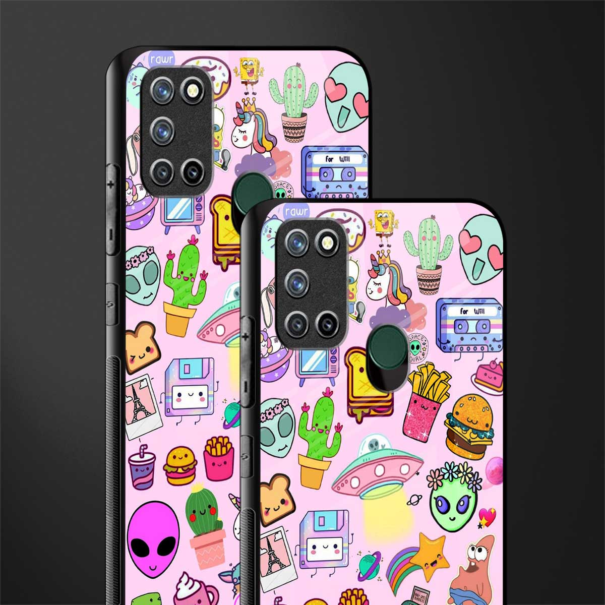 alien stickers studio glass case for realme 7i image-2