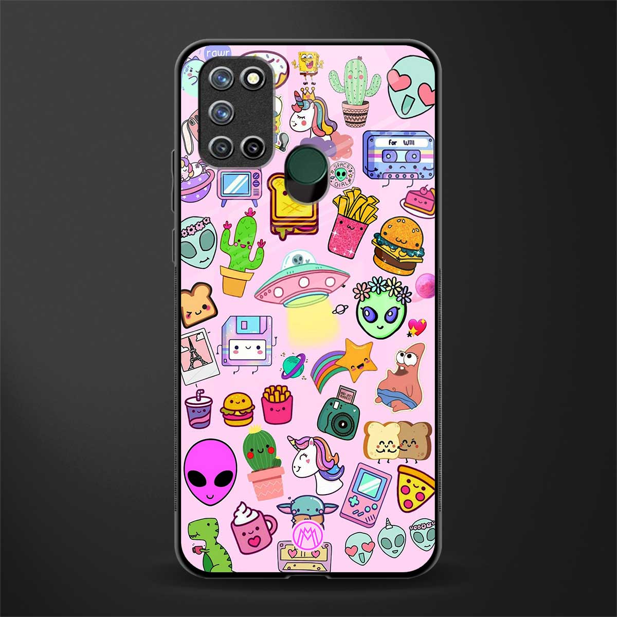 alien stickers studio glass case for realme 7i image