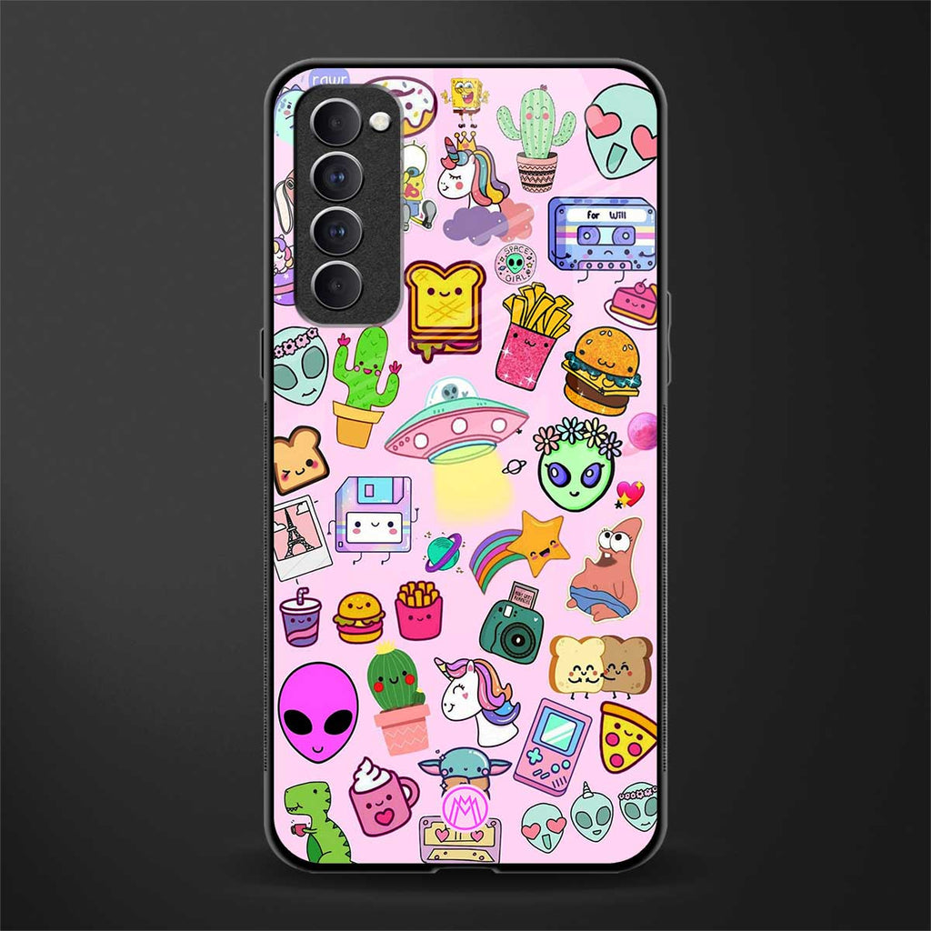 alien stickers studio glass case for oppo reno 4 pro image