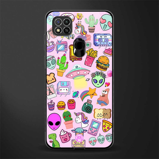 alien stickers studio glass case for redmi 9 image