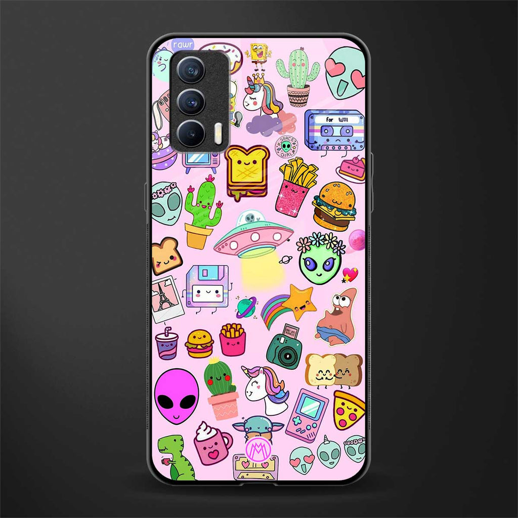 alien stickers studio glass case for realme x7 image