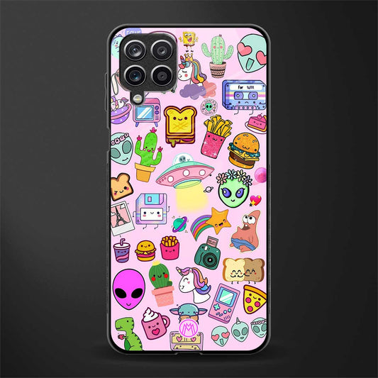 alien stickers studio glass case for samsung galaxy a12 image