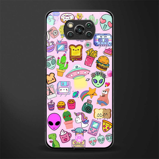 alien stickers studio glass case for poco x3 image