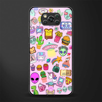 alien stickers studio glass case for poco x3 pro image