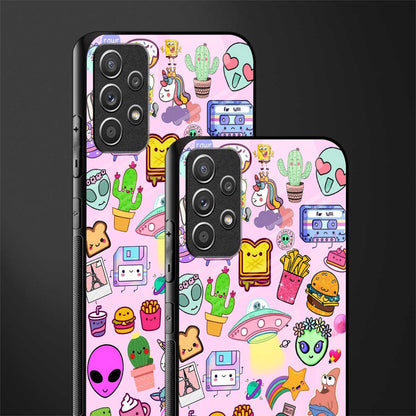 alien stickers studio glass case for samsung galaxy a72 image-2