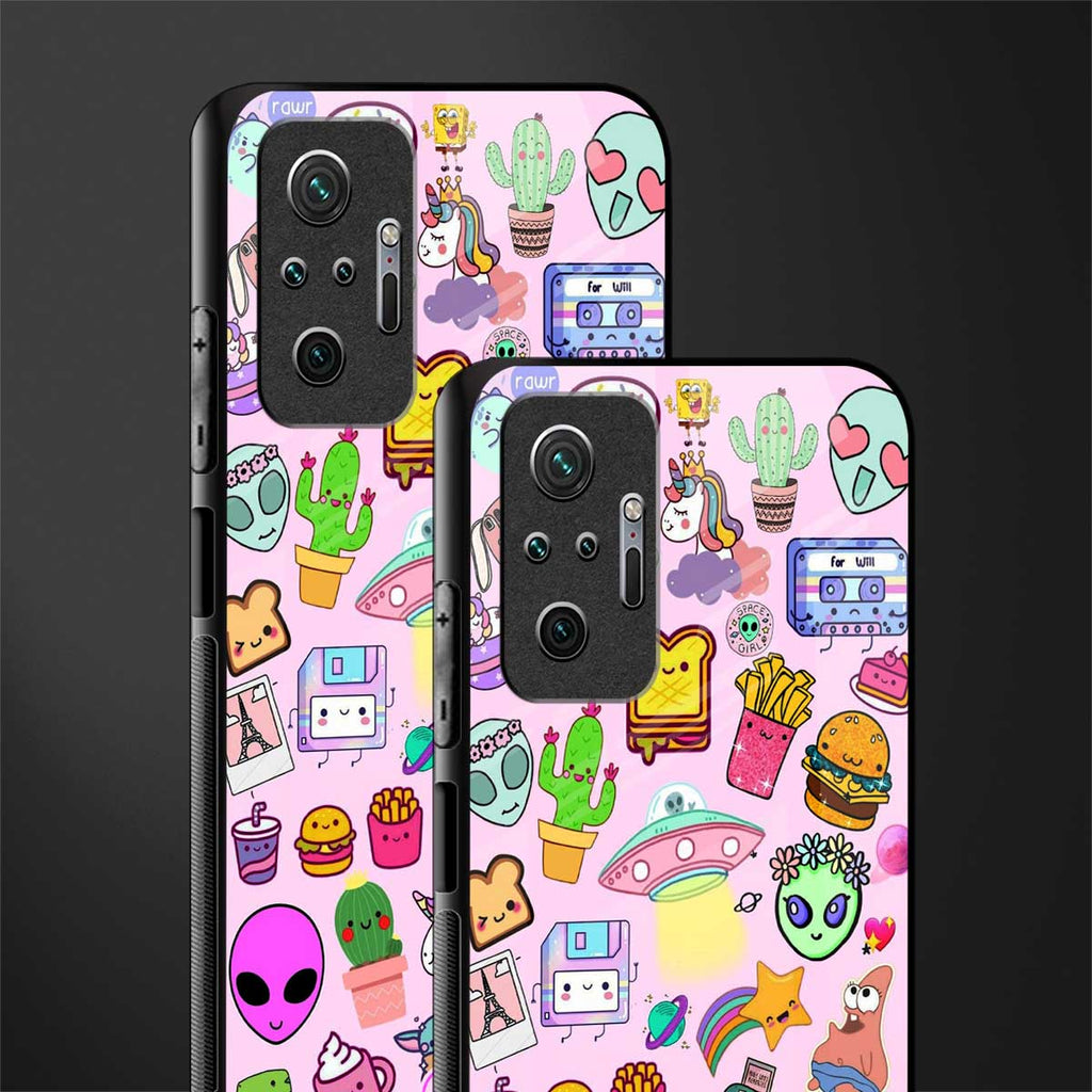 alien stickers studio glass case for redmi note 10 pro image-2