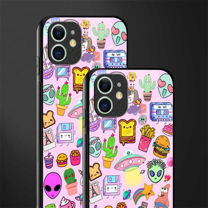 alien stickers studio glass case for iphone 12 image-2