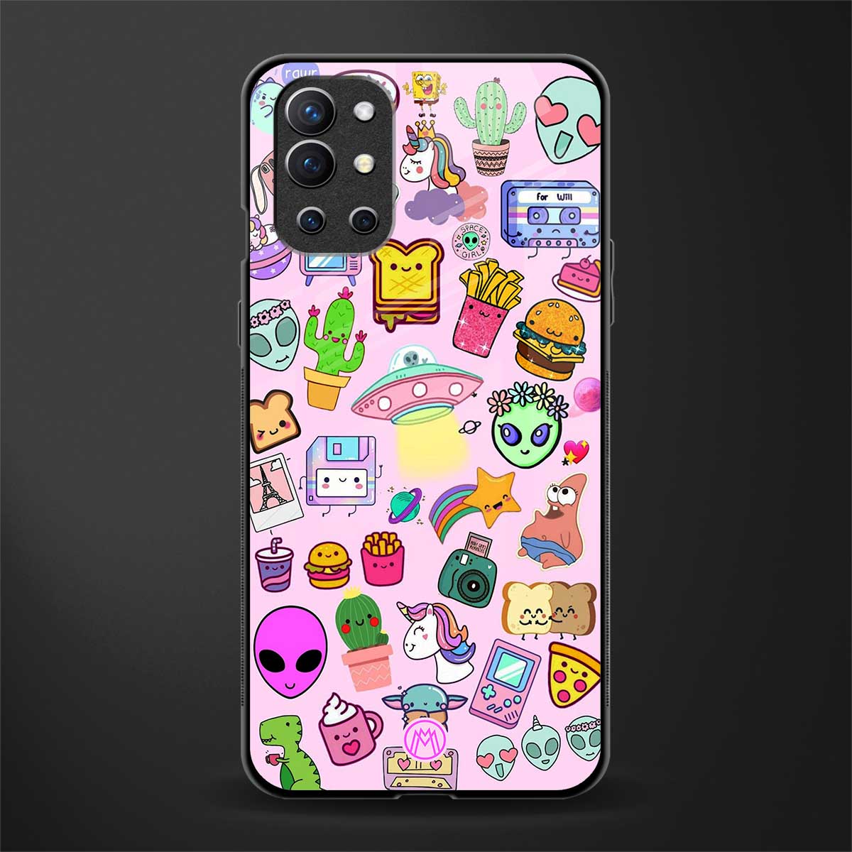 alien stickers studio glass case for oneplus 9r image