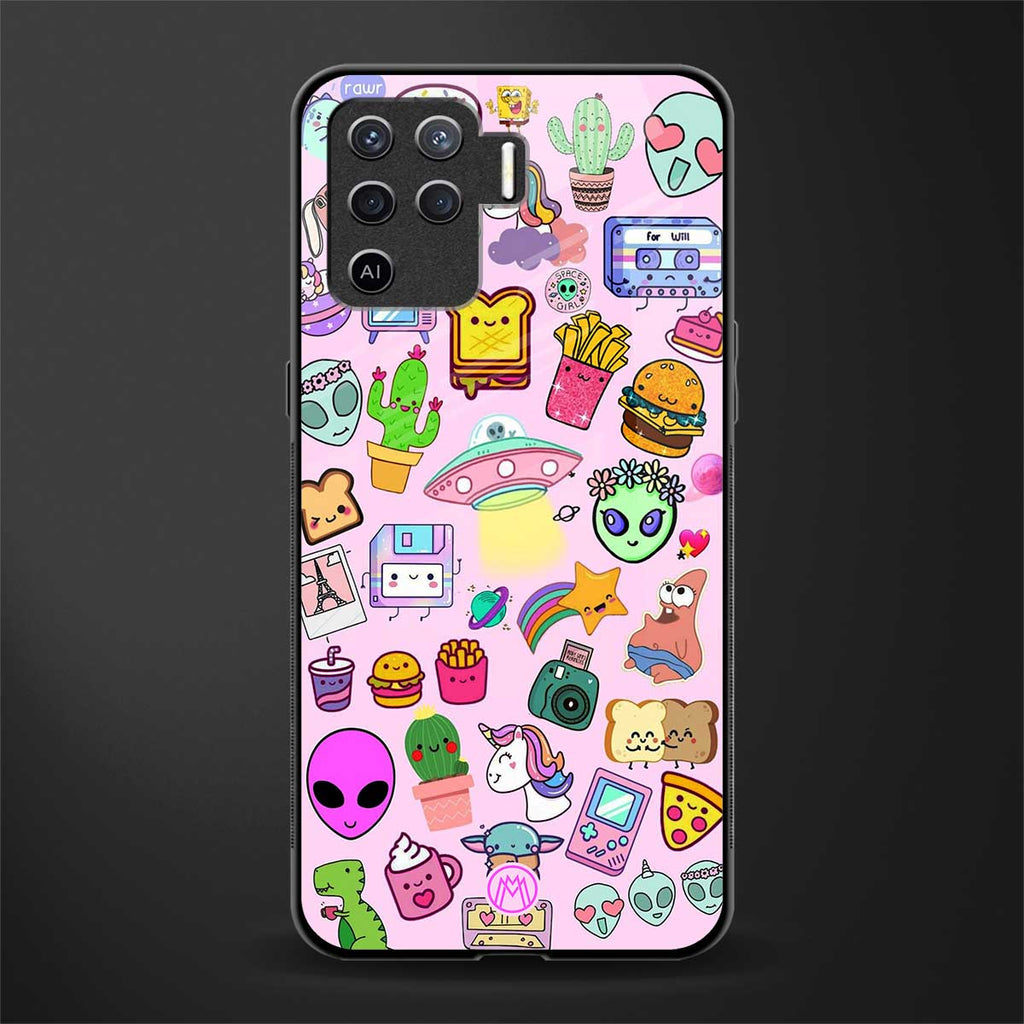 alien stickers studio glass case for oppo f19 pro image