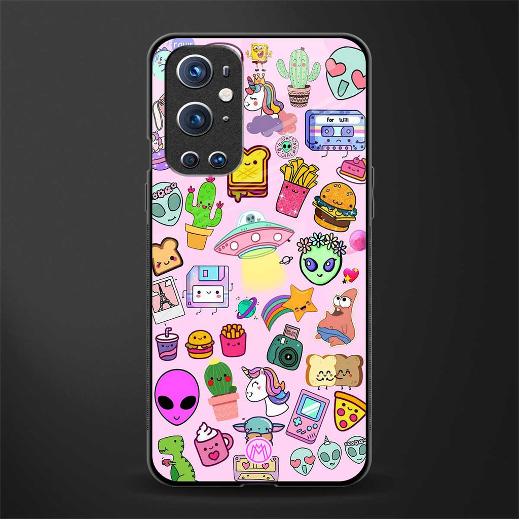 alien stickers studio glass case for oneplus 9 pro image