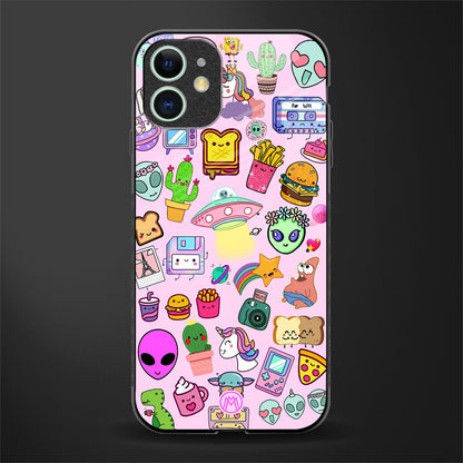 alien stickers studio glass case for iphone 12 image