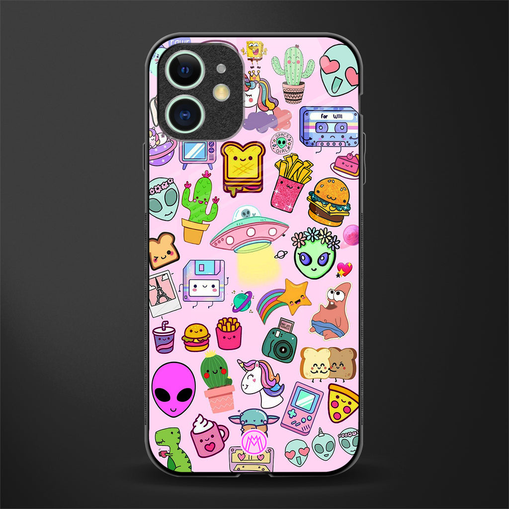 alien stickers studio glass case for iphone 12 mini image