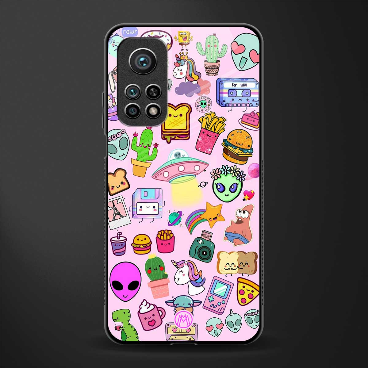 alien stickers studio glass case for mi 10t pro image