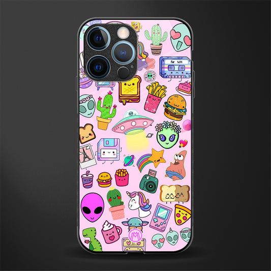 alien stickers studio glass case for iphone 12 pro image