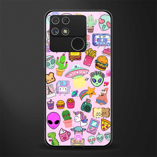 alien stickers studio back phone cover | glass case for realme narzo 50a